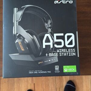 Astr Black Gaming Headset with Wireless Base Station